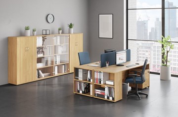 Набор мебели в офис Формула (вяз светлый) в Шахтах - предосмотр 2