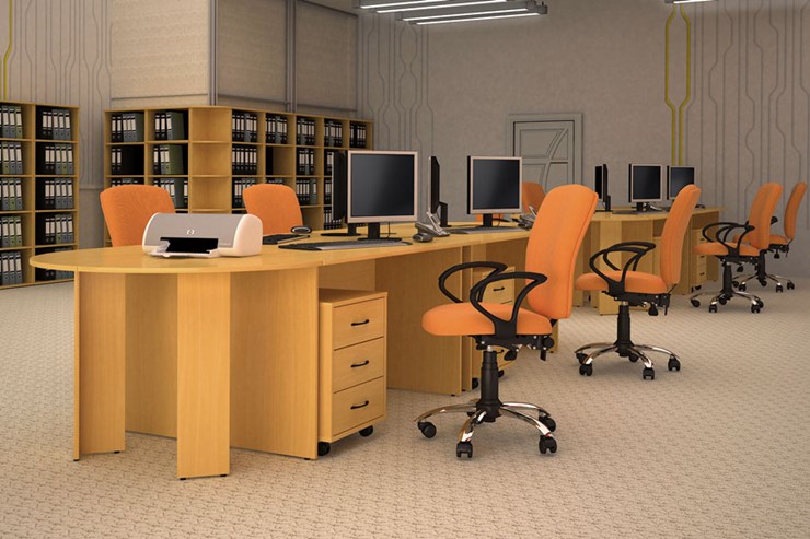 Офисный комплект мебели Классик рабочее место для опенспэйса (фрифло) в Таганроге - изображение