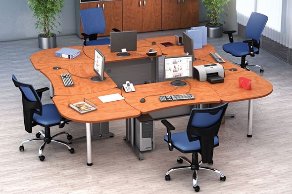Офисный набор мебели Boston для 4 сотрудников в Шахтах - изображение