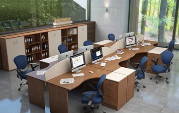 Офисный набор мебели IMAGO - рабочее место, шкафы для документов в Шахтах - предосмотр