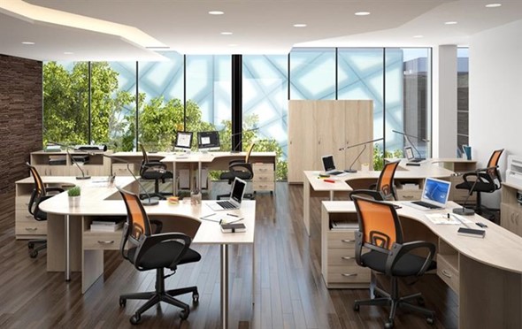 Мебель для персонала SIMPLE с эргономичными столами, тумбами, шкафами в Шахтах - изображение