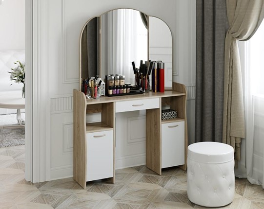 Туалетный стол София Т2, цвет Дуб сонома/Белый в Шахтах - изображение
