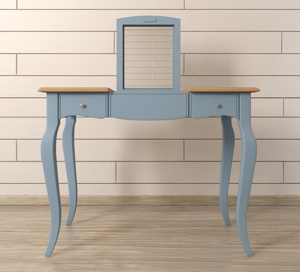 Косметический стол Leontina (ST9309B) Голубой в Шахтах - изображение 4