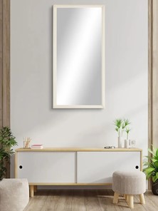 Зеркало навесное в гардероб Ника (Слоновая кость) 119,5 см x 60 см в Шахтах - предосмотр 1