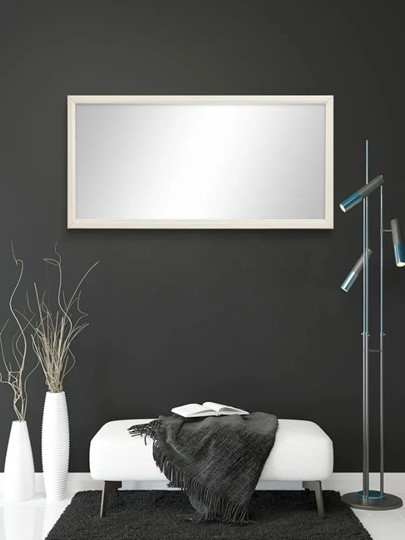 Зеркало навесное в гардероб Ника (Слоновая кость) 119,5 см x 60 см в Шахтах - изображение 4
