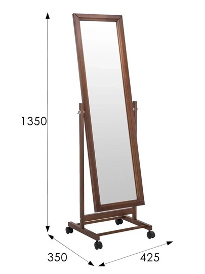 Зеркало напольное в гардероб BeautyStyle 27 (135х42,5см) Средне-коричневый в Шахтах - изображение 7
