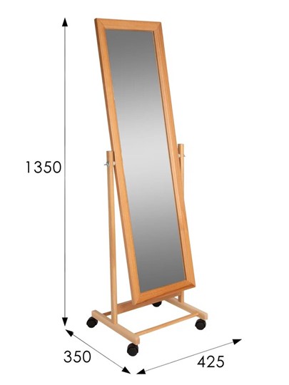 Зеркало напольное в гардероб BeautyStyle 27 (135х42,5см) Светло-коричневый в Шахтах - изображение 3