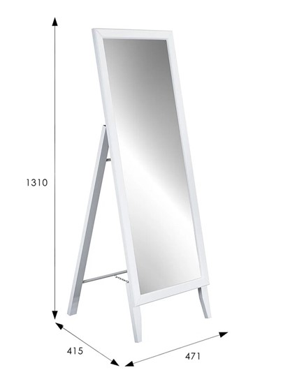 Зеркало напольное BeautyStyle 29 (131х47,1х41,5см) Белый в Шахтах - изображение 7