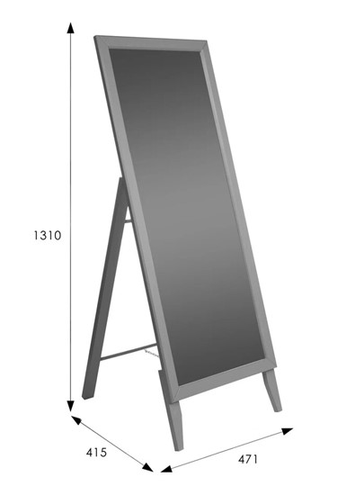 Зеркало напольное в гардероб BeautyStyle 29 (131х47,1х41,5см) Серый в Шахтах - изображение 6