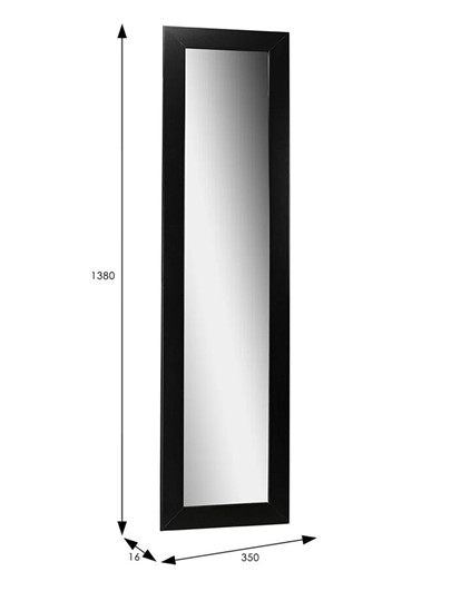 Зеркало настенное в гардероб BeautyStyle 9 (черный) в Шахтах - изображение 2