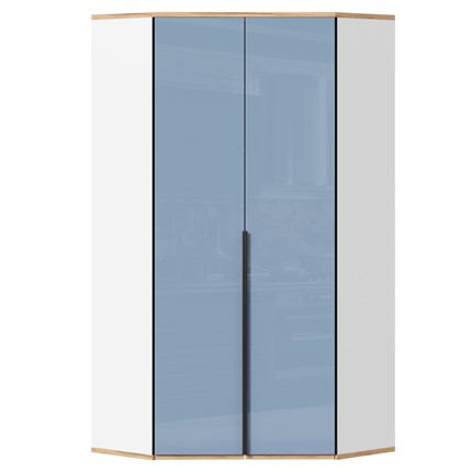 Детский шкаф угловой Урбан 528.060, белый/капри синий в Шахтах - изображение