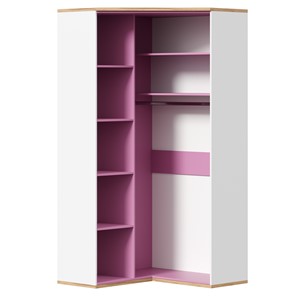 Угловой детский шкаф Урбан 528.060, белый/розовый в Батайске - предосмотр 3