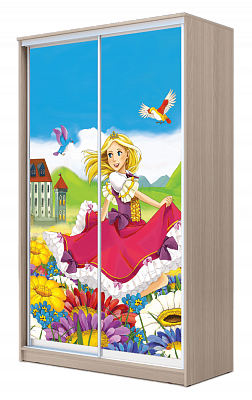 Шкаф-купе детский ХИТ 23-4-17-77-11, Принцесса, шимо светлый в Таганроге - изображение