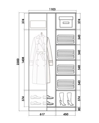 Детский угловой шкаф-купе Хит-У-23-4-77-18, Абстракция №2, Белый в Шахтах - изображение 2