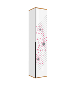 Шкаф одностворчатый Урбан 528.040, белый/розовый в Шахтах