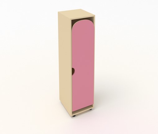 Детский шкаф ШГ1 Беж + Розовый в Шахтах - изображение