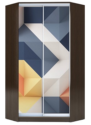 Шкаф угловой Хит-У-23-4-77-21, Абстракция №5, Венге в Шахтах - изображение