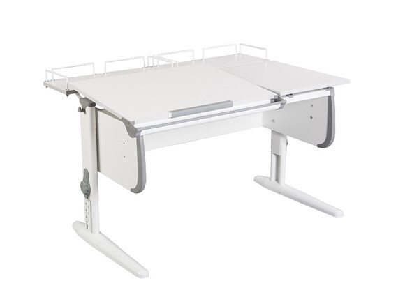 Детский стол-трансформер 1/75-40 (СУТ.25) + Polka_z 1/600 (2шт) белый/белый/Серый в Шахтах - изображение