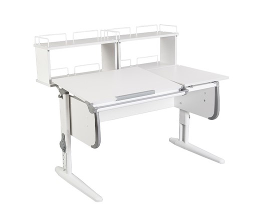 Детский стол-трансформер 1/75-40 (СУТ.25) + Polka_zz 1/600 (2 шт.)  белый/белый/Серый в Шахтах - изображение