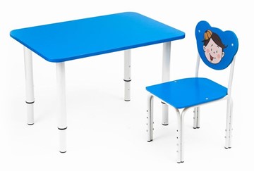 Растущий стол Кузя (Синий,Серый) в Шахтах - предосмотр 1