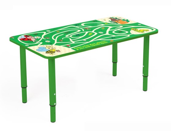 Растущий стол Насекомые (Бежевый,Зеленый) в Шахтах - изображение