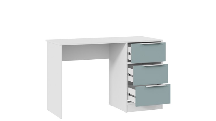 Письменный стол Марли Тип 1 (Белый/Серо-голубой) в Шахтах - изображение 3