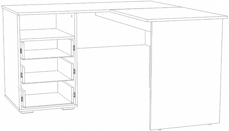 Письменный стол Банни НМ 041.41, Меренга/Макарун/Белый/Дуб сонома в Таганроге - изображение 2