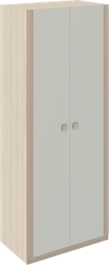 Шкаф 2-х створчатый Глэдис М22 (Шимо светлый/Белый текстурный) в Шахтах