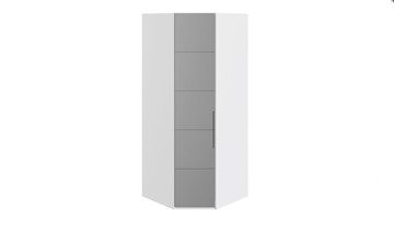 Шкаф угловой Наоми с зеркальной левой дверью, цвет Белый глянец СМ-208.07.07 L в Шахтах