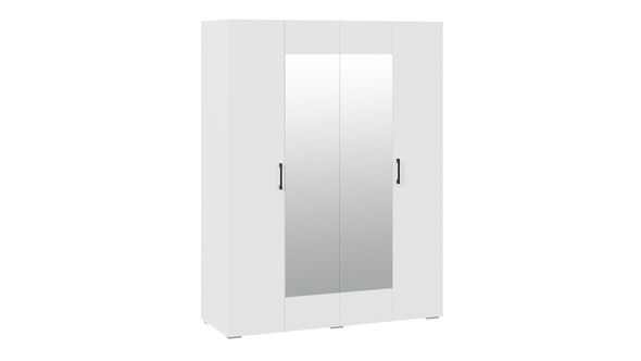 Шкаф четырехстворчатый с зеркалом Нео (Белый) в Шахтах - изображение