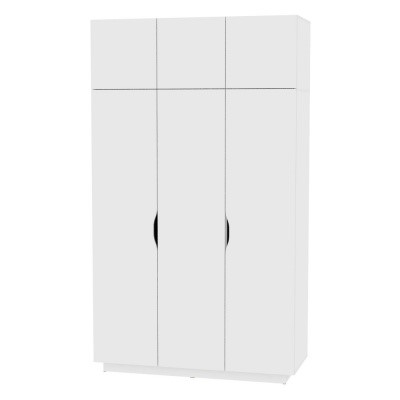 Шкаф распашной Аврора (H21) 2322х1351х540 Белый в Шахтах - изображение
