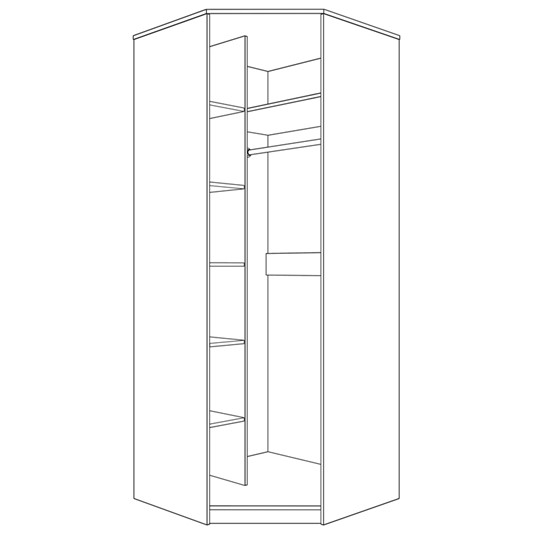 Шкаф угловой с дверью ПАРМА НЕО,  ясень анкор светлый в Шахтах - изображение 1