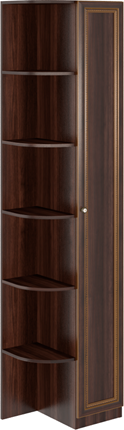 Угловой шкаф-стеллаж Беатрис М14 правый (Орех Гепланкт) в Шахтах - изображение