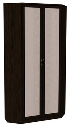 Шкаф распашной 401 угловой со штангой, цвет Венге в Шахтах - изображение
