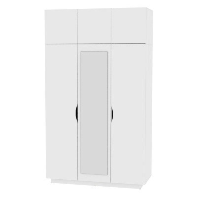 Шкаф распашной Аврора (H21 М) 2322х1351х540 Белый в Шахтах - изображение