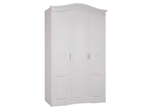 Шкаф трехдверный Гертруда, М2, белая лиственница/ясень жемчужный в Шахтах - изображение