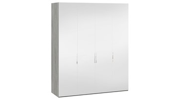 Шкаф для одежды Эмбер СМ-348.07.012 (Дуб Гамильтон/Белый глянец) в Шахтах