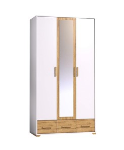 Шкаф для одежды Айрис 444, Белый-Дуб золотистый в Шахтах