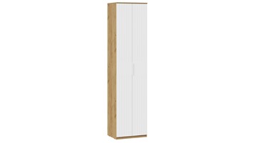 Распашной шкаф с 2-мя дверьми Хилтон Исп.2 55 (Дуб Крафт Золотой/Белый матовый) в Шахтах - предосмотр
