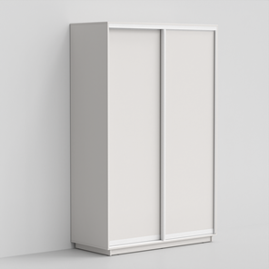 Шкаф 2-х дверный ЭКО-Сим Д 220х100х60, Белый матовый/белый глянец в Шахтах