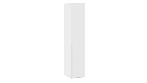 Шкаф с одной дверцей Порто (580) СМ-393.07.001 (Белый жемчуг/Белый софт) в Шахтах - изображение