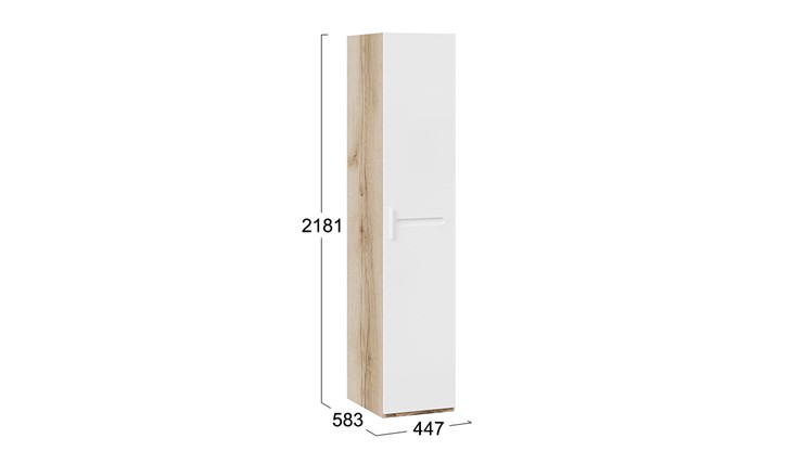 Распашной шкаф Фьюжн  ТД-260.07.01 (Дуб Делано, Белый глянец) в Шахтах - изображение 3