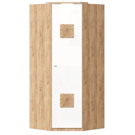 Шкаф угловой 45 с декоративной накладкой Фиджи, 659.248, белый в Батайске - изображение