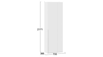 Шкаф угловой с 1 глухой дверью Порто (366) СМ-393.07.231 (Белый жемчуг/Белый софт) в Шахтах - предосмотр 3