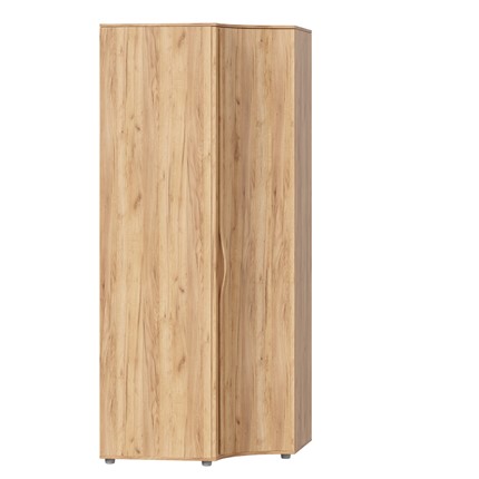 Распашной шкаф с гнутой дверью Марта-2 Дуб золотой/Дуб Тортуга ЛД 406.050 в Шахтах - изображение