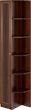 Угловой шкаф-стеллаж Беатрис М13 левый (Орех Гепланкт) в Шахтах - изображение