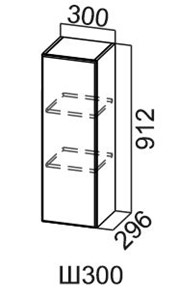 Шкаф навесной Модус, Ш300/912, цемент светлый в Шахтах