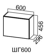 Навесной шкаф Модус, ШГ600/456, цемент светлый в Шахтах - предосмотр