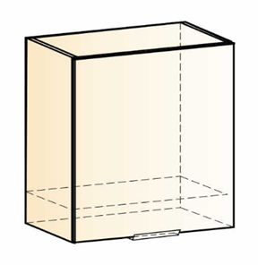 Шкаф кухонный Стоун L600 Н566 (1 дв. гл.) (белый/джелато софттач) в Шахтах - предосмотр 1