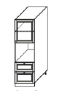 Кухонный шкаф-пенал Верона хозяйственный В-5 2340*600*580мм, глянец/софт в Таганроге